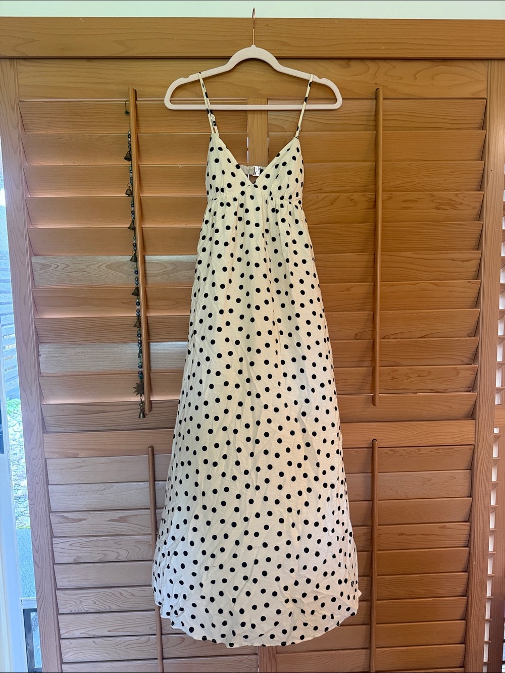 Abercrombie & Fitch Cream Dress with Black Polka Dots